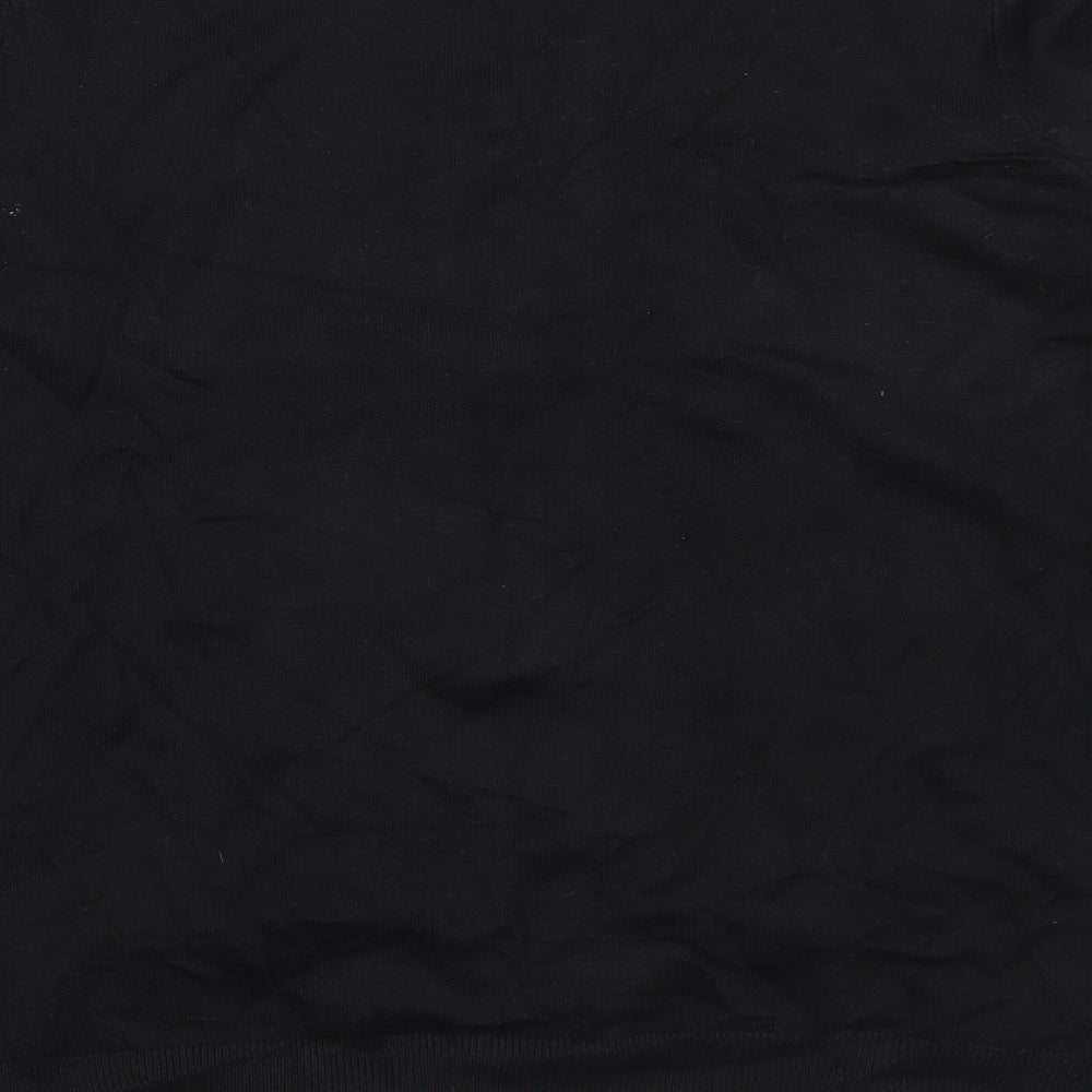 Dunnes Stores Womens Black Round Neck  Viscose Pullover Jumper Size 18