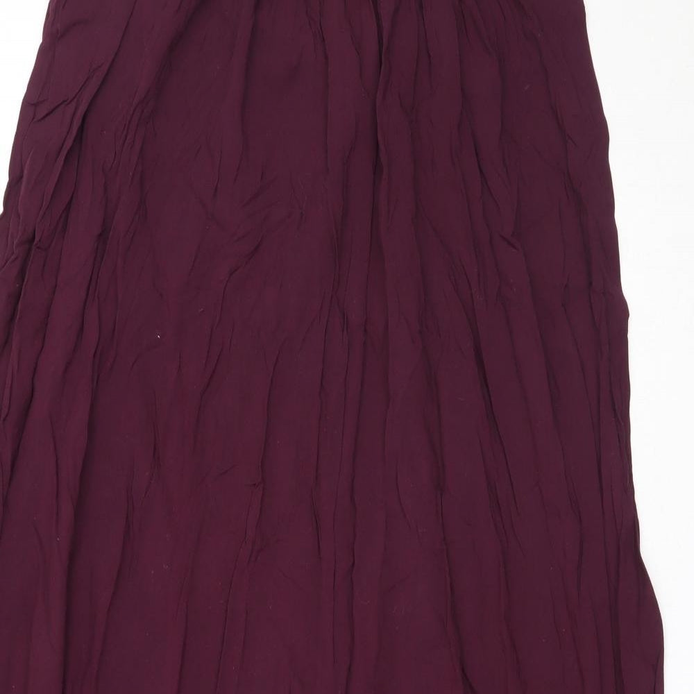 New Look Womens Purple  Viscose Maxi Skirt Size 14
