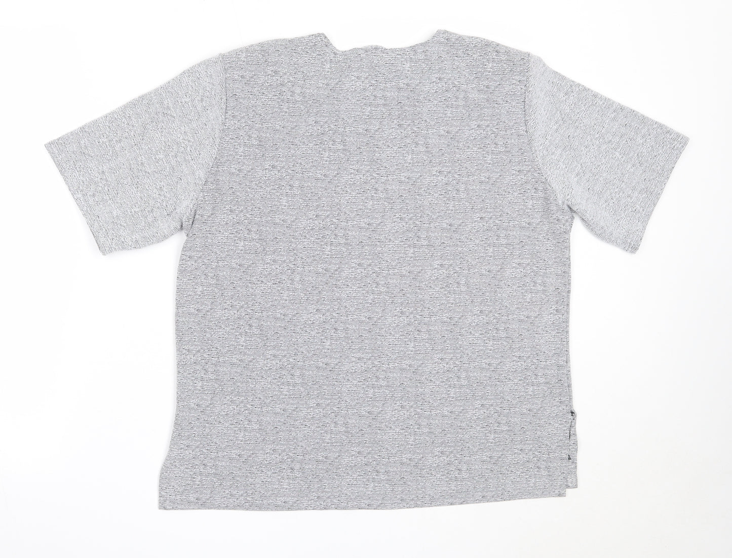 Sukhmani Womens Grey  Polyester Basic Blouse Size L Round Neck