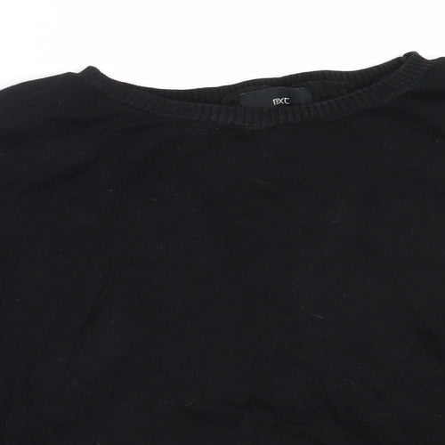 NEXT Womens Black Round Neck  Cotton Pullover Jumper Size 12