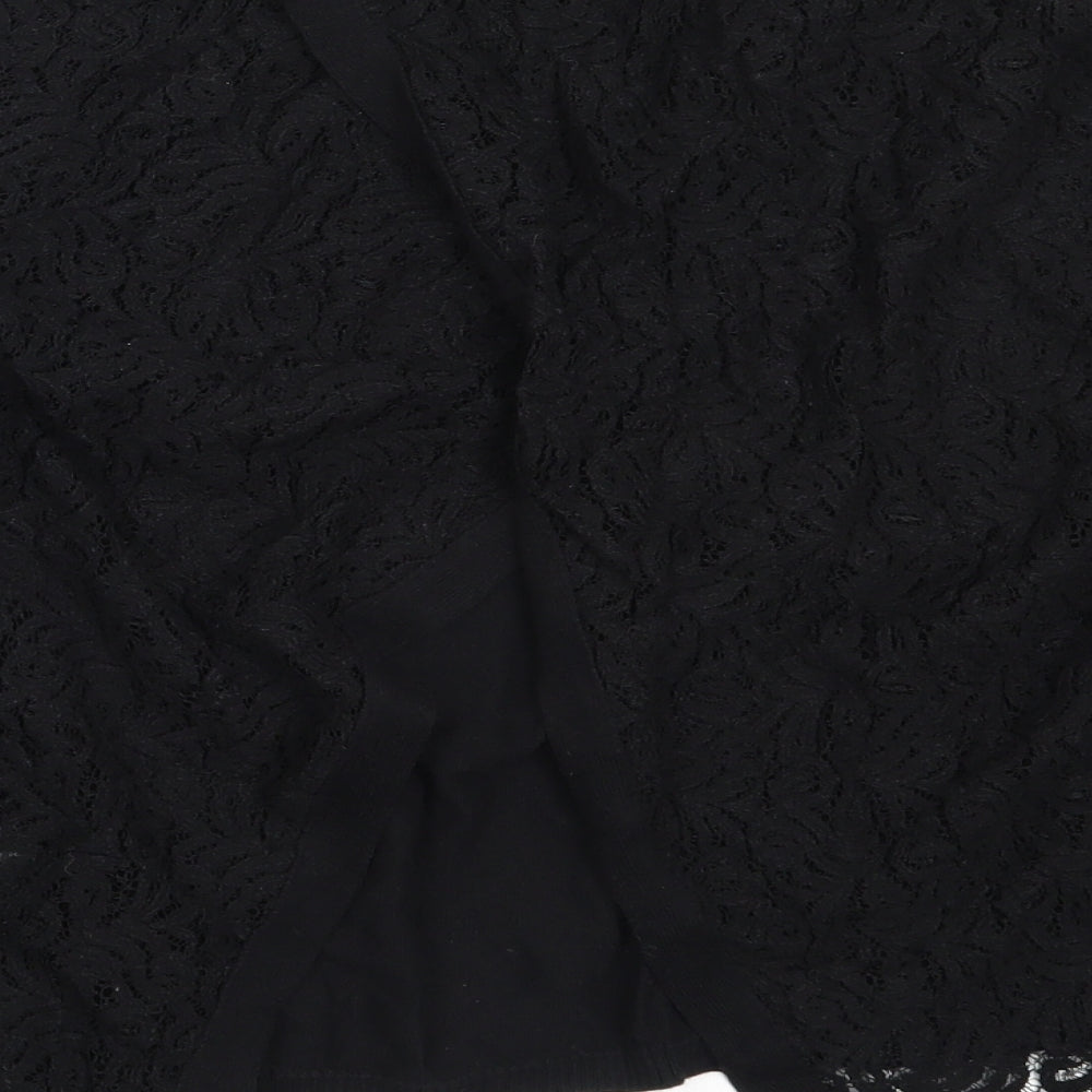 NEXT Womens Black Round Neck  Cotton Pullover Jumper Size 12