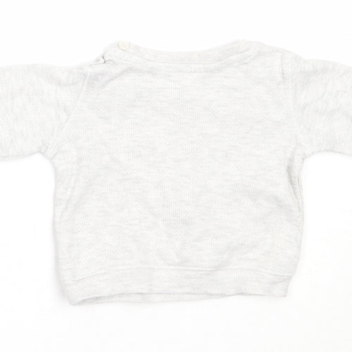 Matalan Boys Grey  Cotton Pullover Jumper Size 0-3 Months