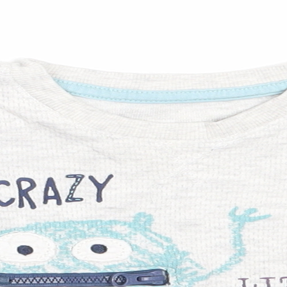 Matalan Boys Grey  Cotton Pullover Jumper Size 0-3 Months