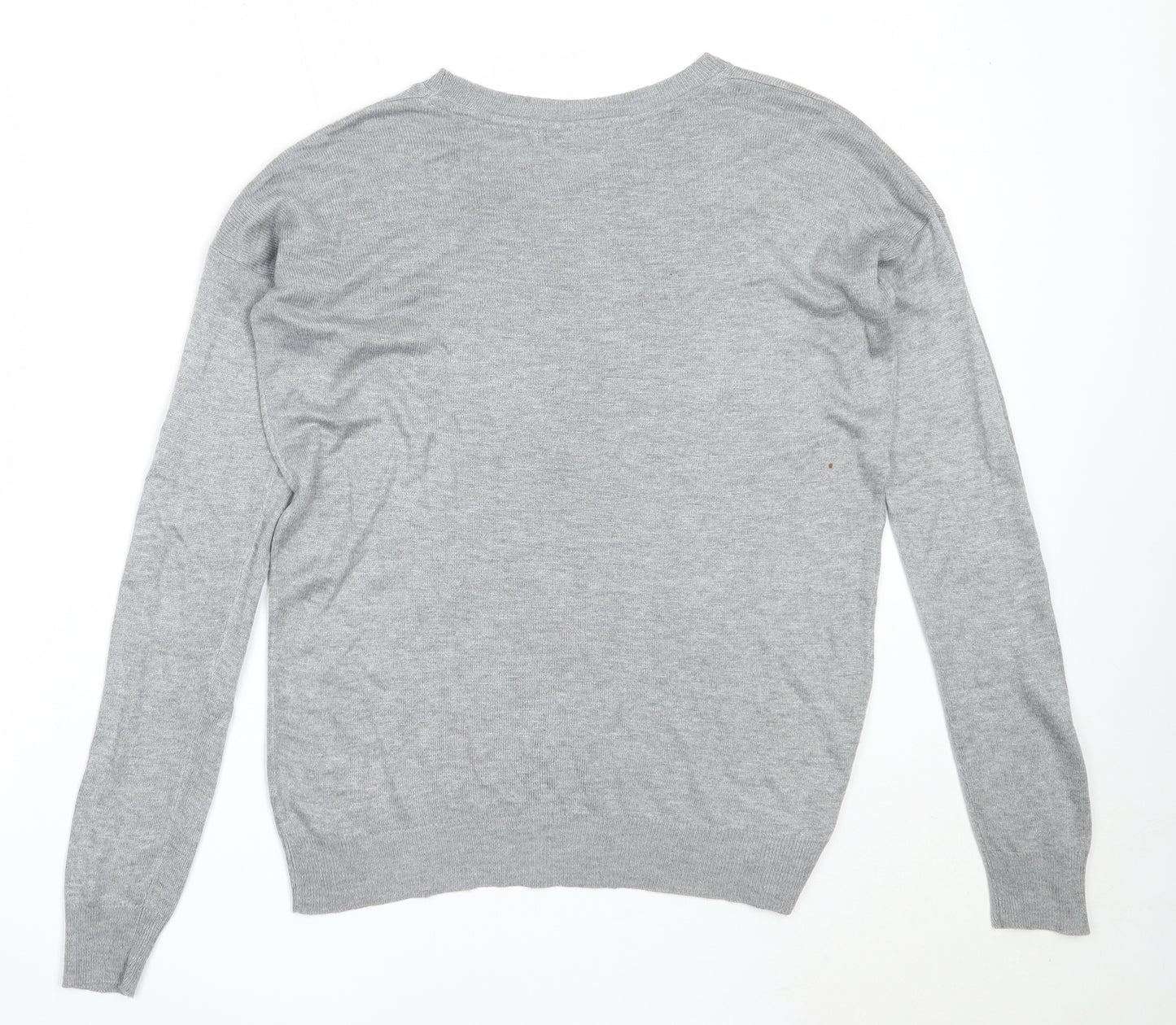 Atmosphere Womens Grey Round Neck  Acrylic Pullover Jumper Size 8