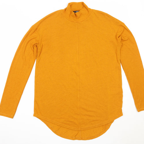 NEXT Womens Yellow High Neck  Viscose Pullover Jumper Size 6