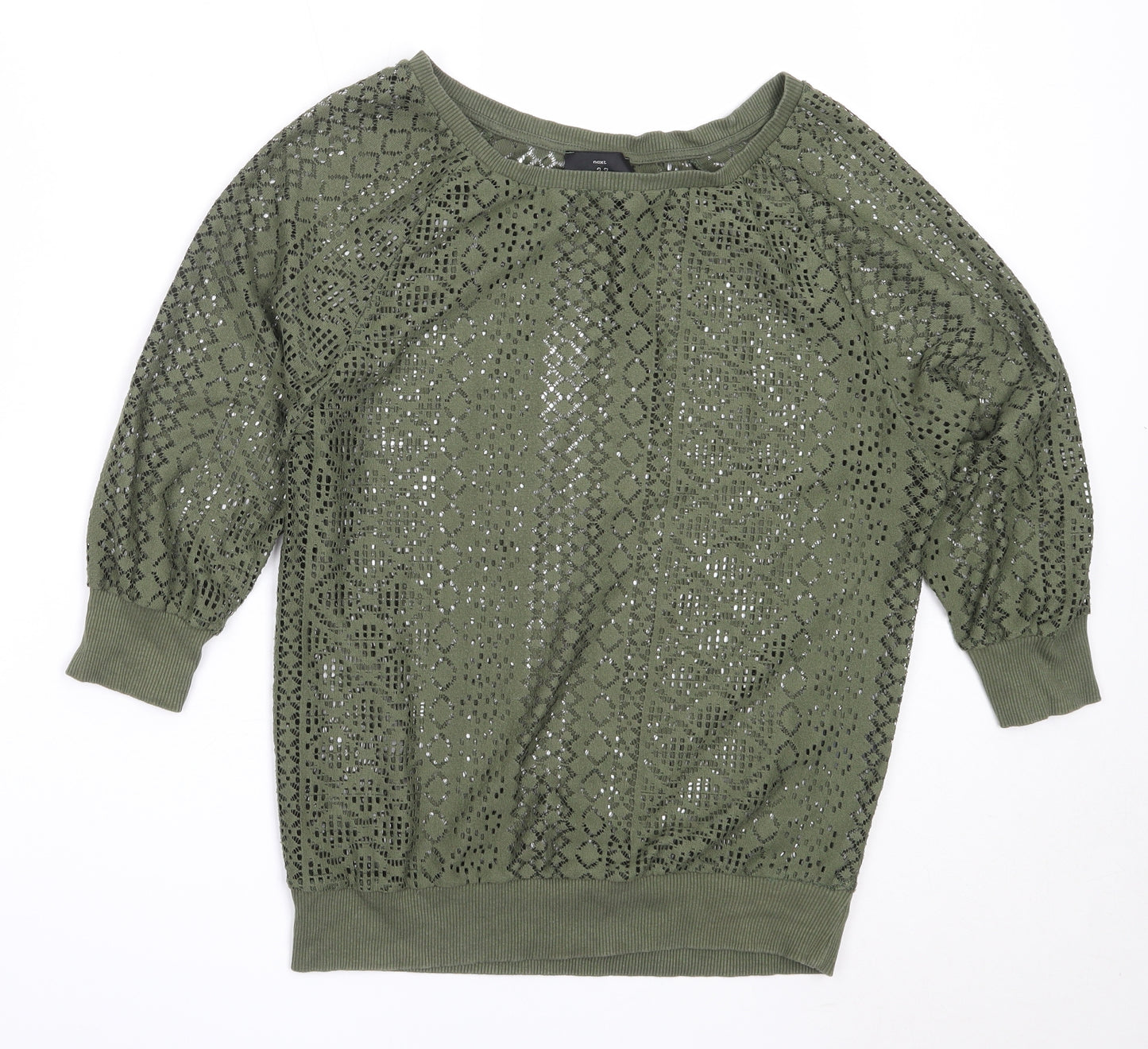 NEXT Womens Green Round Neck  Polyester Pullover Jumper Size 6