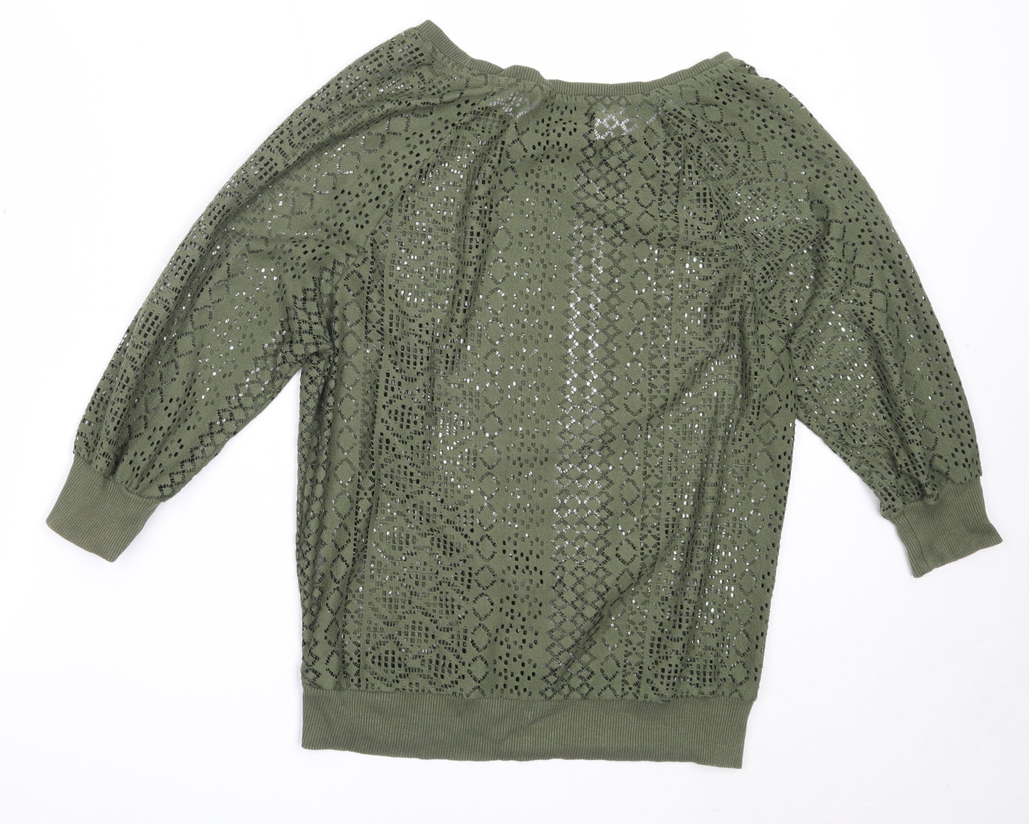 NEXT Womens Green Round Neck  Polyester Pullover Jumper Size 6