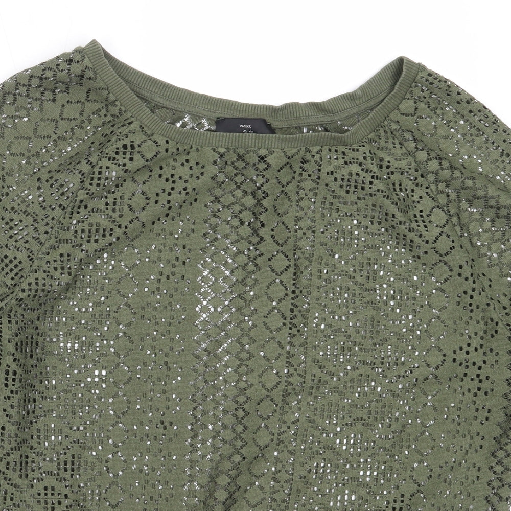 NEXT Womens Green Round Neck  Polyester Pullover Jumper Size 6