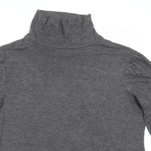 New Look Womens Grey Roll Neck  Viscose Pullover Jumper Size 16