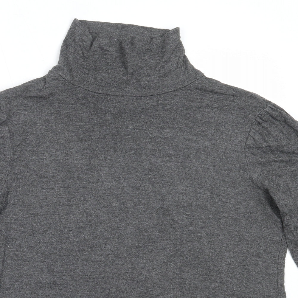 New Look Womens Grey Roll Neck  Viscose Pullover Jumper Size 16