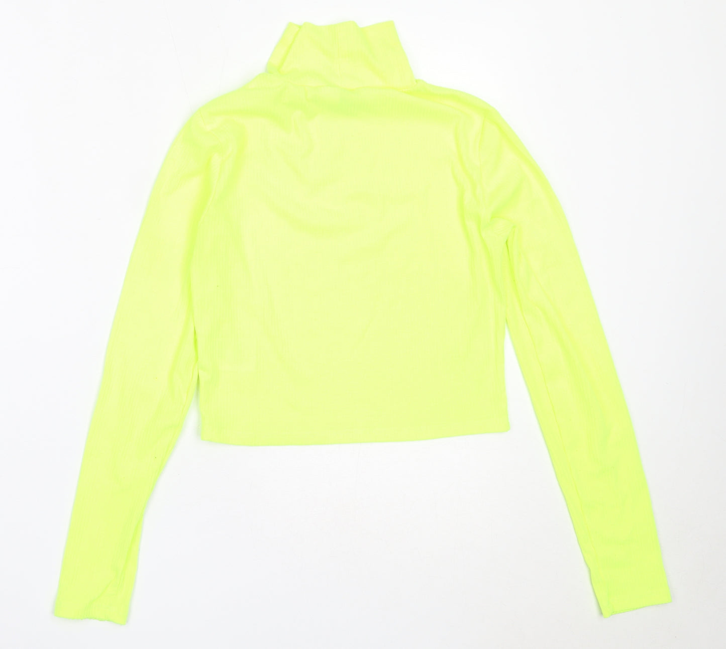 H&M Womens Green High Neck  Polyester Pullover Jumper Size S