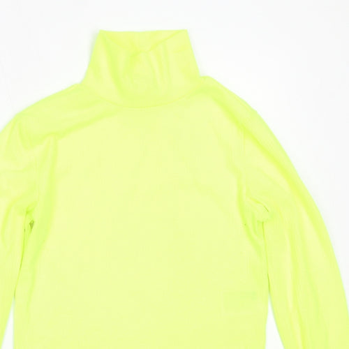 H&M Womens Green High Neck  Polyester Pullover Jumper Size S