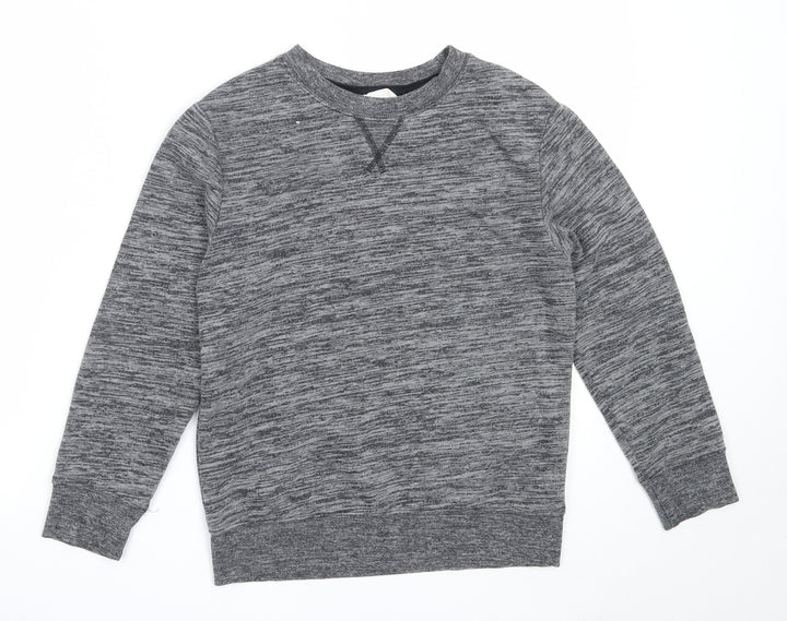 H&M Boys Grey Cotton Pullover Sweatshirt Size 9-10 Years