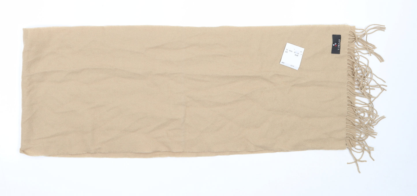 V. Fraas Mens Beige  Wool Scarf  One Size