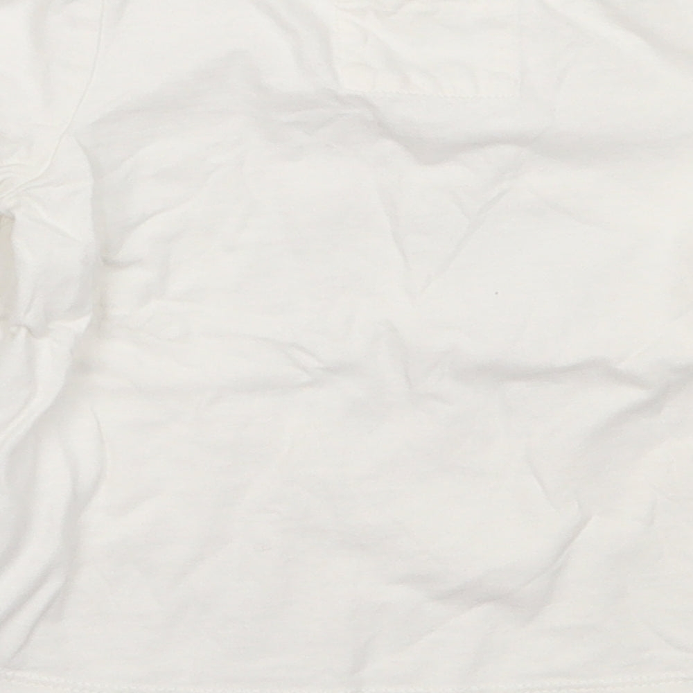 TU Girls White  Cotton Basic T-Shirt Size 12-18 Months Round Neck
