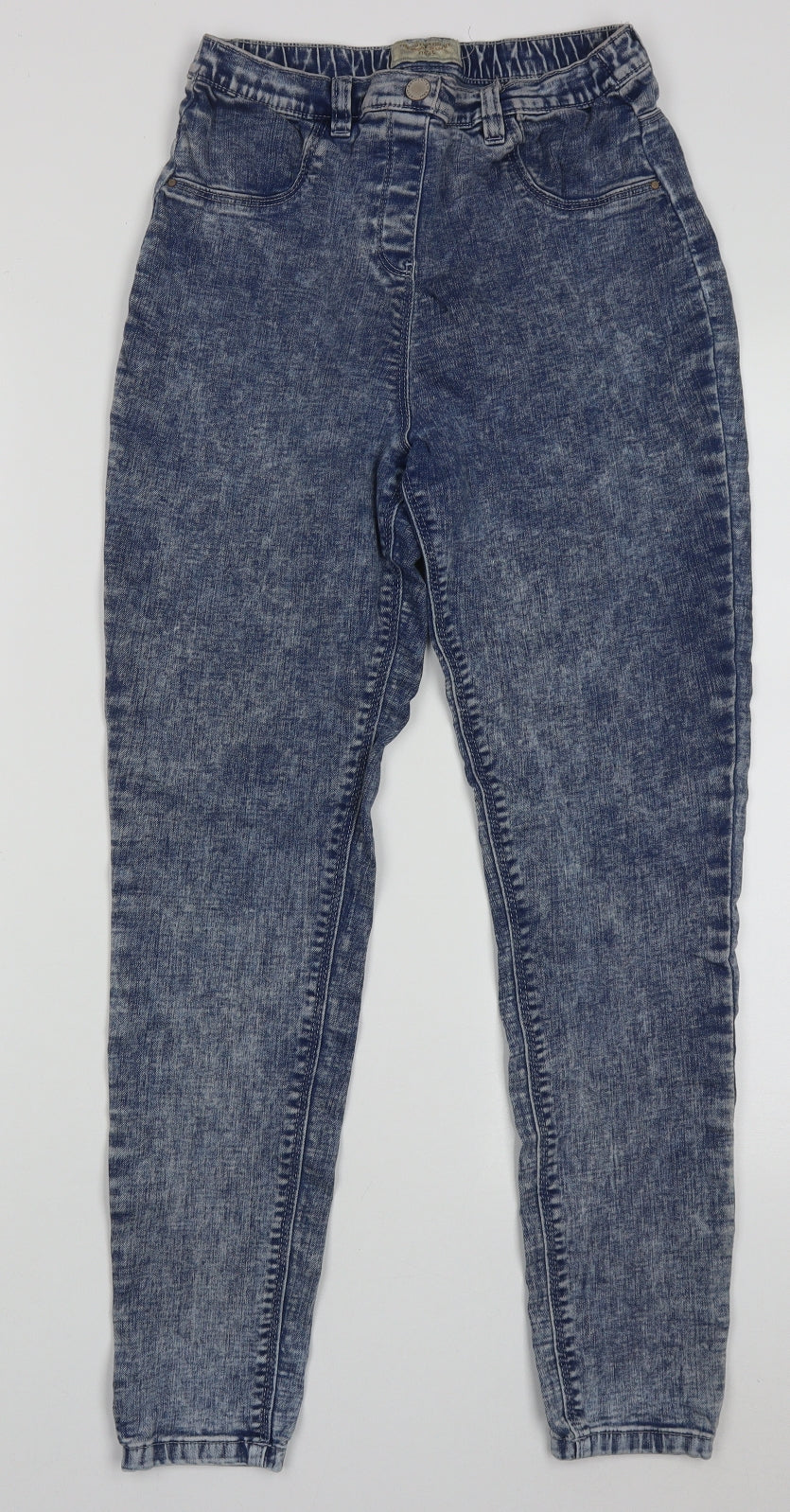 NEXT Girls Blue  Cotton Skinny Jeans Size 15 Years  Regular Pullover - washed blue jeans