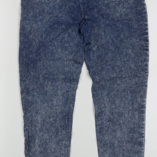 NEXT Girls Blue  Cotton Skinny Jeans Size 15 Years  Regular Pullover - washed blue jeans