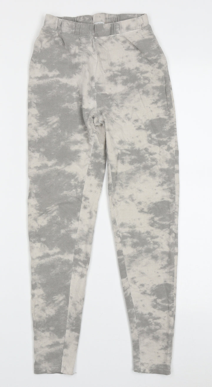 New Look Girls Grey Ombré Cotton Capri Trousers Size M Regular Pullover