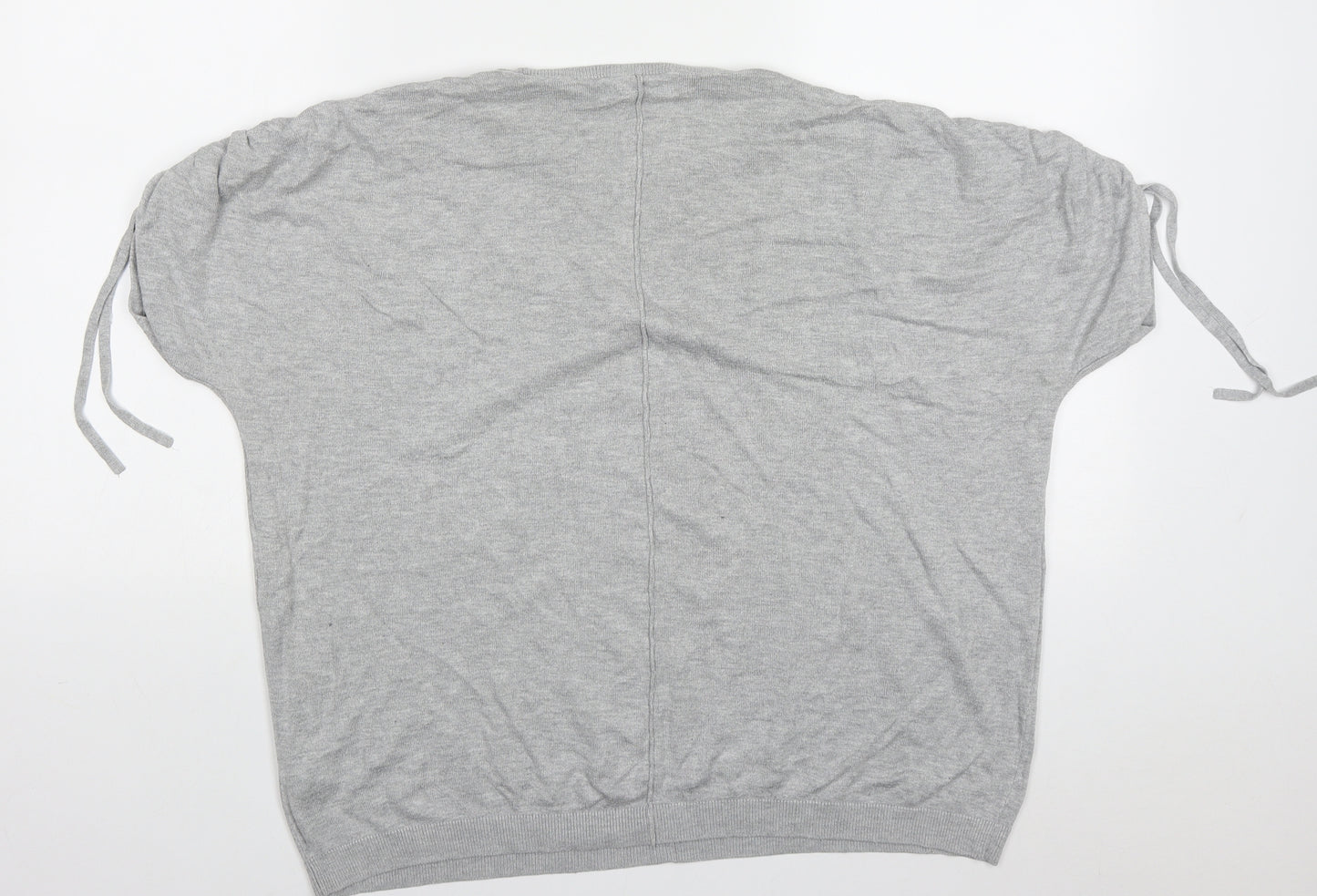 F&F Womens Grey Crew Neck  Viscose Pullover Jumper Size 14