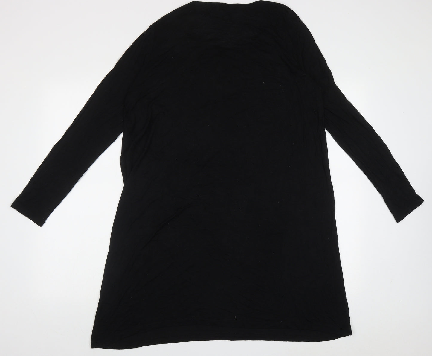 Studio Womens Black  Viscose A-Line  Size 14  Crew Neck Pullover