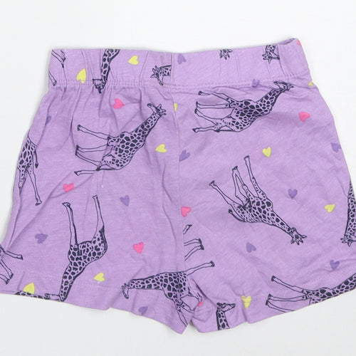Dunnes Stores Girls Purple Geometric Cotton Cami Sleep Shorts Size 2-3 Years  Pullover - Giraffe print