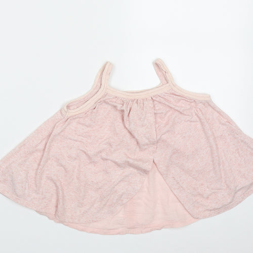 NEXT Girls Pink Geometric Polyester Basic Tank Size 3 Years Square Neck Pullover - Sequin detail