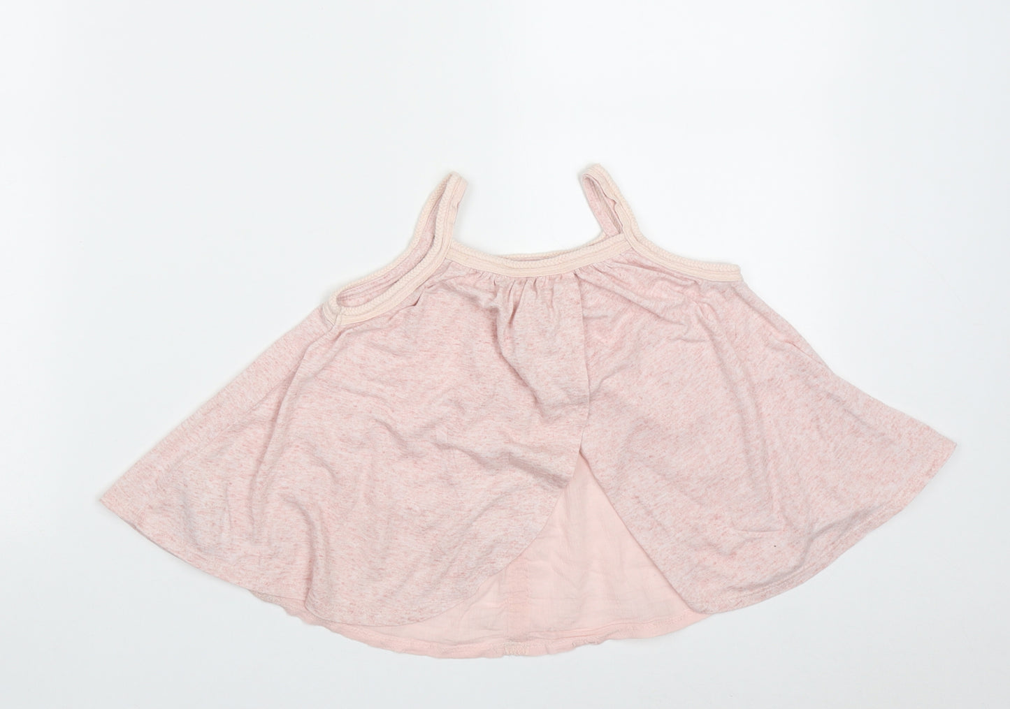 NEXT Girls Pink Geometric Polyester Basic Tank Size 3 Years Square Neck Pullover - Sequin detail