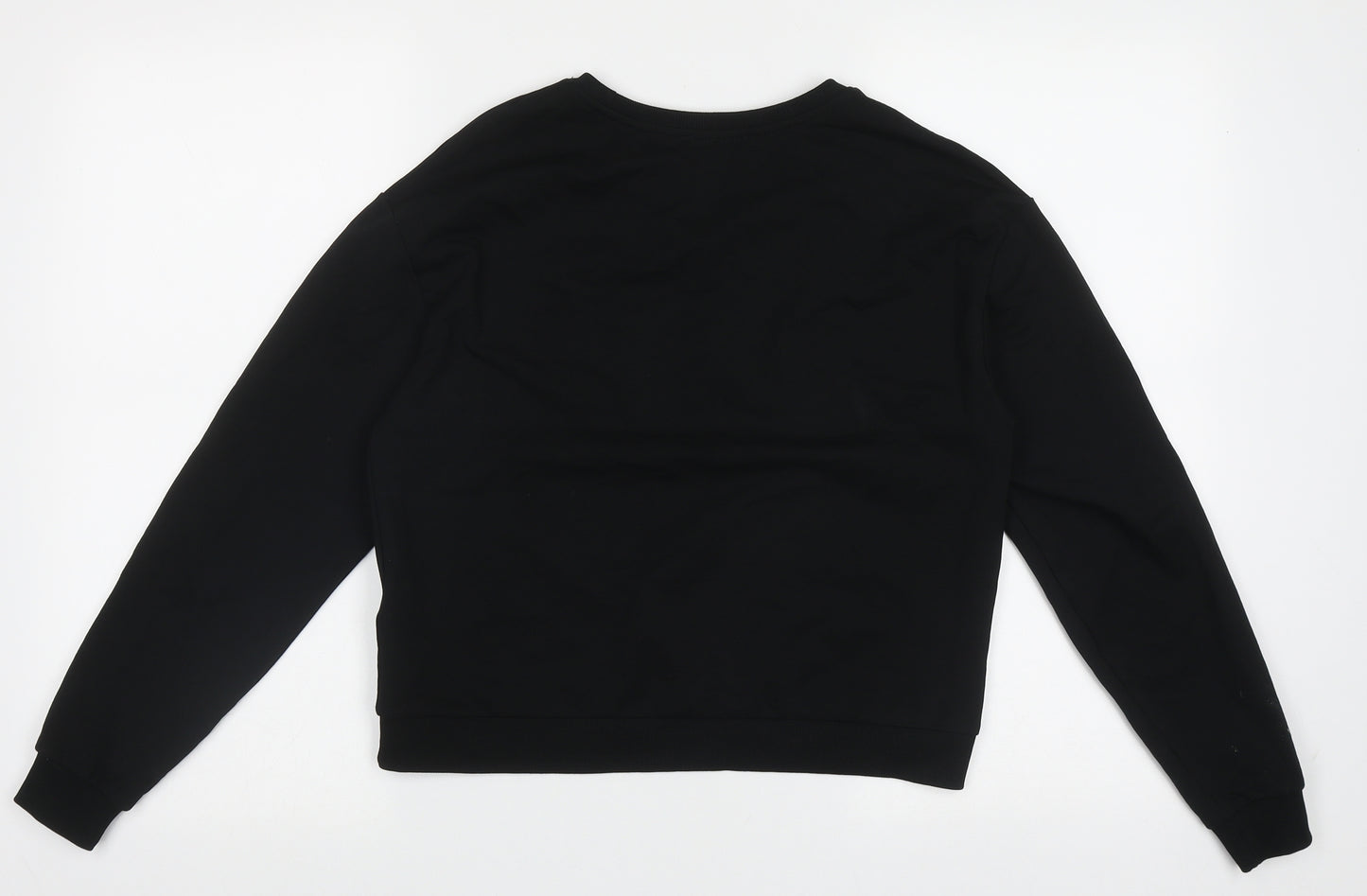 GUESS Womens Black  Cotton Pullover Sweatshirt Size 4  Pullover