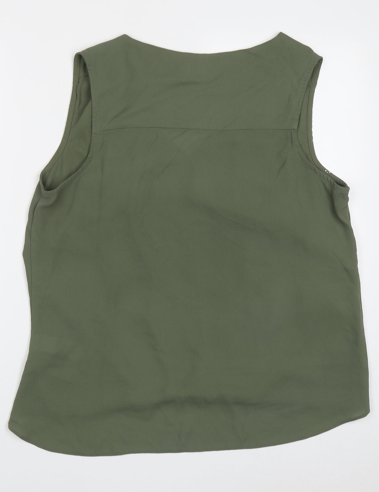 New Look Womens Green  Polyester Basic Tank Size 16 V-Neck