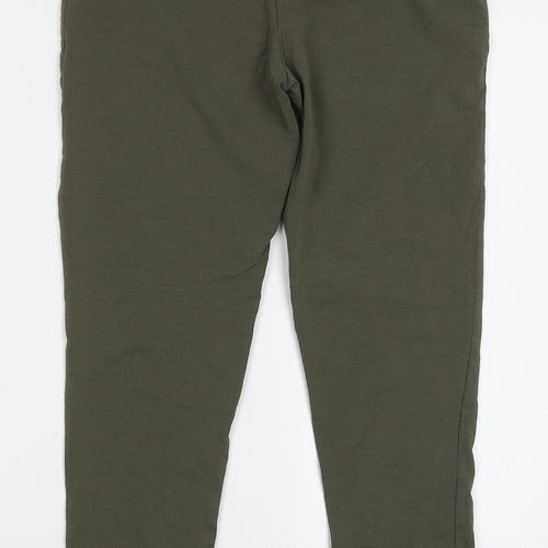 Primark Womens Green  Cotton Capri Trousers Size M L27 in Regular