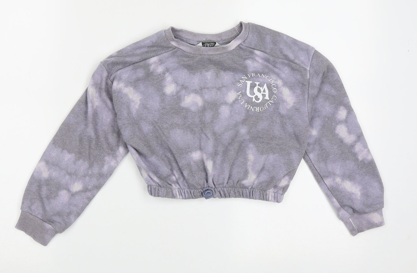 Primark Girls Purple Crew Neck Geometric Polyester Pullover Jumper Size 7-8 Years  Pullover - San Francisco