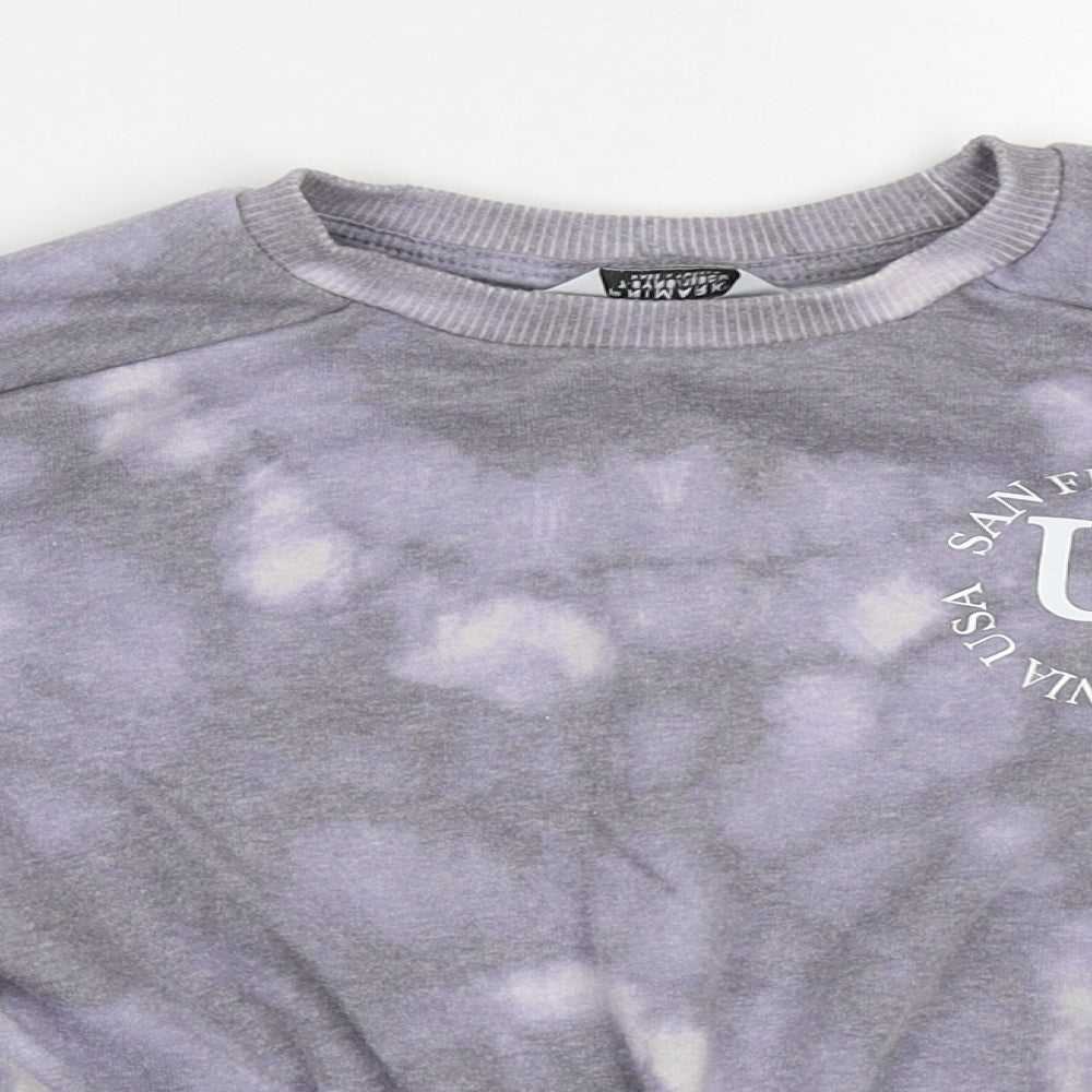 Primark Girls Purple Crew Neck Geometric Polyester Pullover Jumper Size 7-8 Years  Pullover - San Francisco
