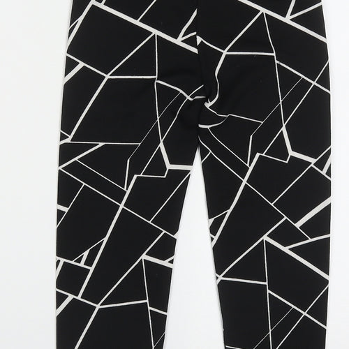 SheIn Girls Black Geometric Polyester Capri Trousers Size 8 Years  Regular Pullover - Love