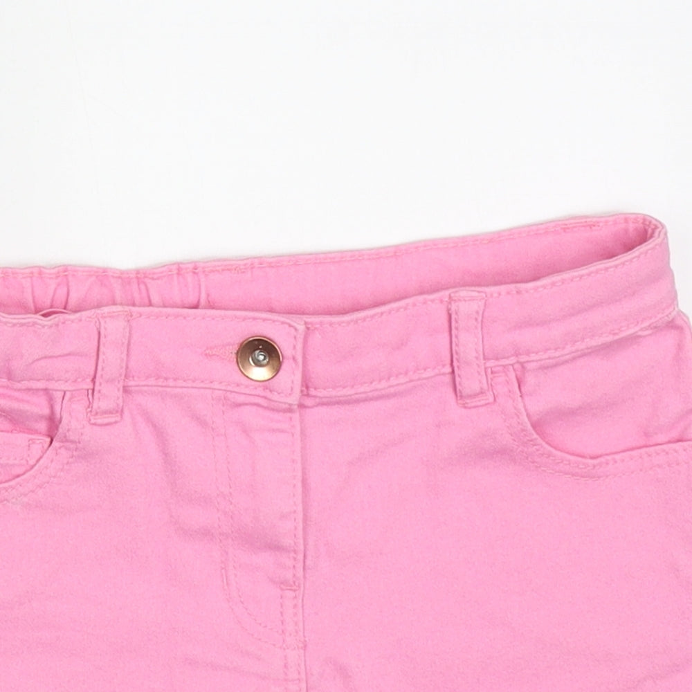 George Girls Pink  Cotton Bermuda Shorts Size 8-9 Years  Regular Buckle