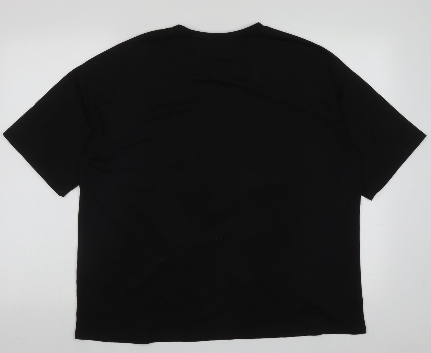 SheIn Womens Black  Polyacrylate Fibre Basic T-Shirt Size S Crew Neck - dream land los angeles