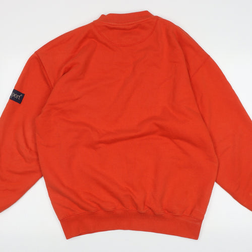 Rockport Mens Orange  Cotton Pullover Sweatshirt Size S