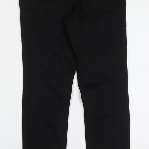 Papaya Womens Black  Cotton Skinny Jeans Size 10 L28 in Regular Button