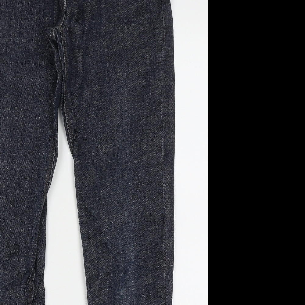 George Womens Blue  Cotton Skinny Jeans Size 14 L32 in Regular Button