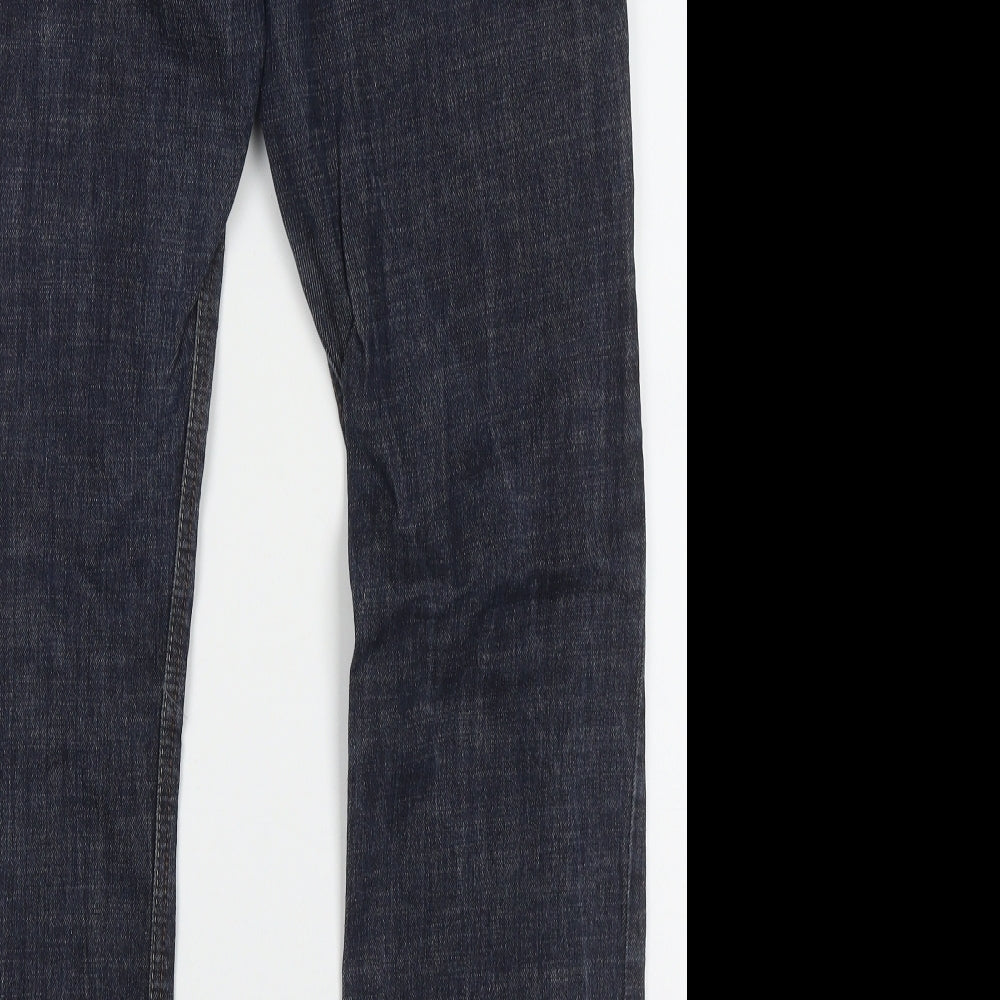 George Womens Blue  Cotton Skinny Jeans Size 14 L32 in Regular Button