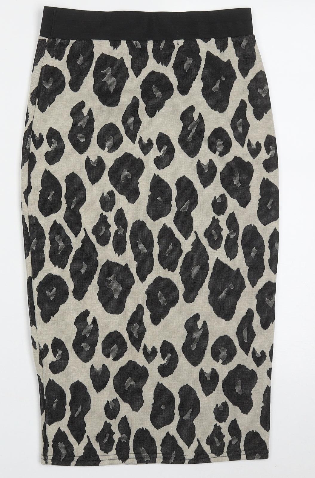 Cameo Womens Black Animal Print Polyester A-Line Skirt Size 10