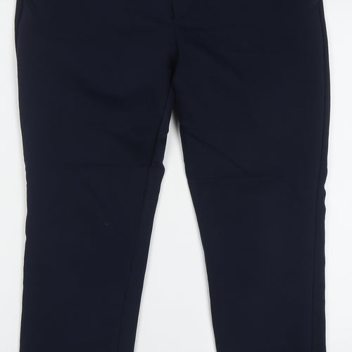 Stradivarius Womens Blue  Polyester Trousers  Size 12 L25 in Regular Hook & Eye