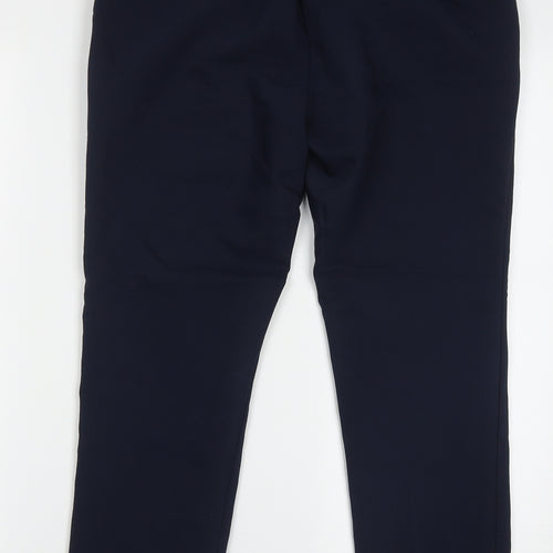 Stradivarius Womens Blue  Polyester Trousers  Size 12 L25 in Regular Hook & Eye