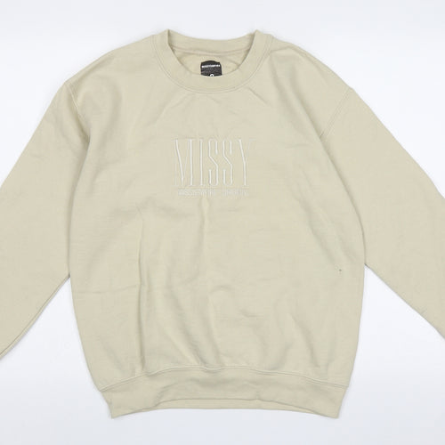 Missy Womens Beige  Polyester Pullover Sweatshirt Size 8  Pullover