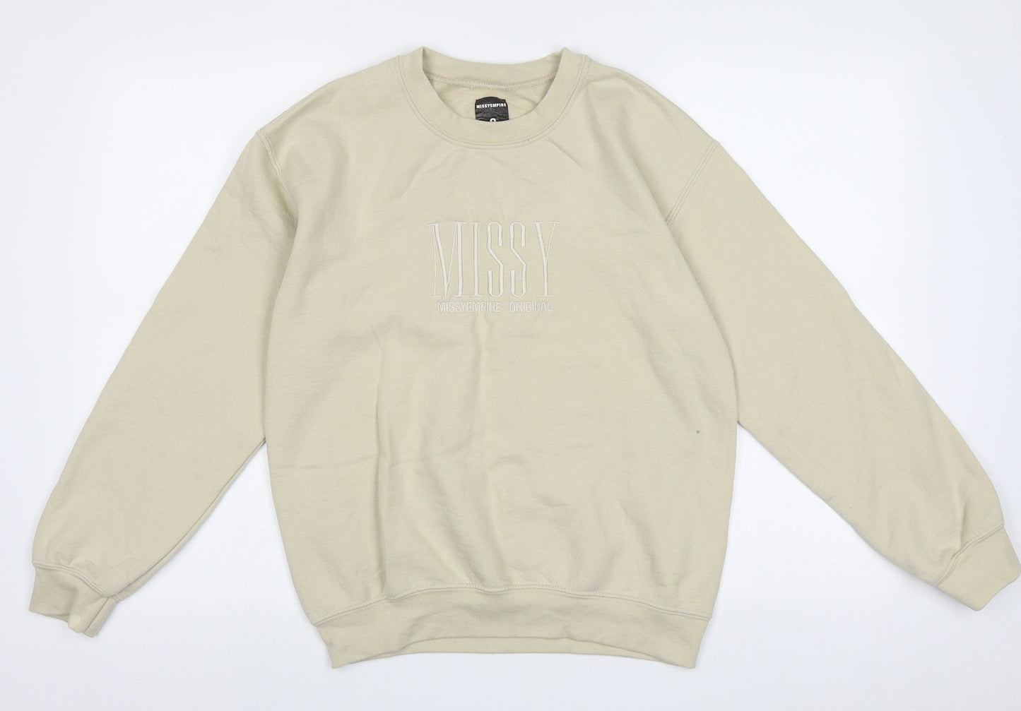 Missy Womens Beige  Polyester Pullover Sweatshirt Size 8  Pullover