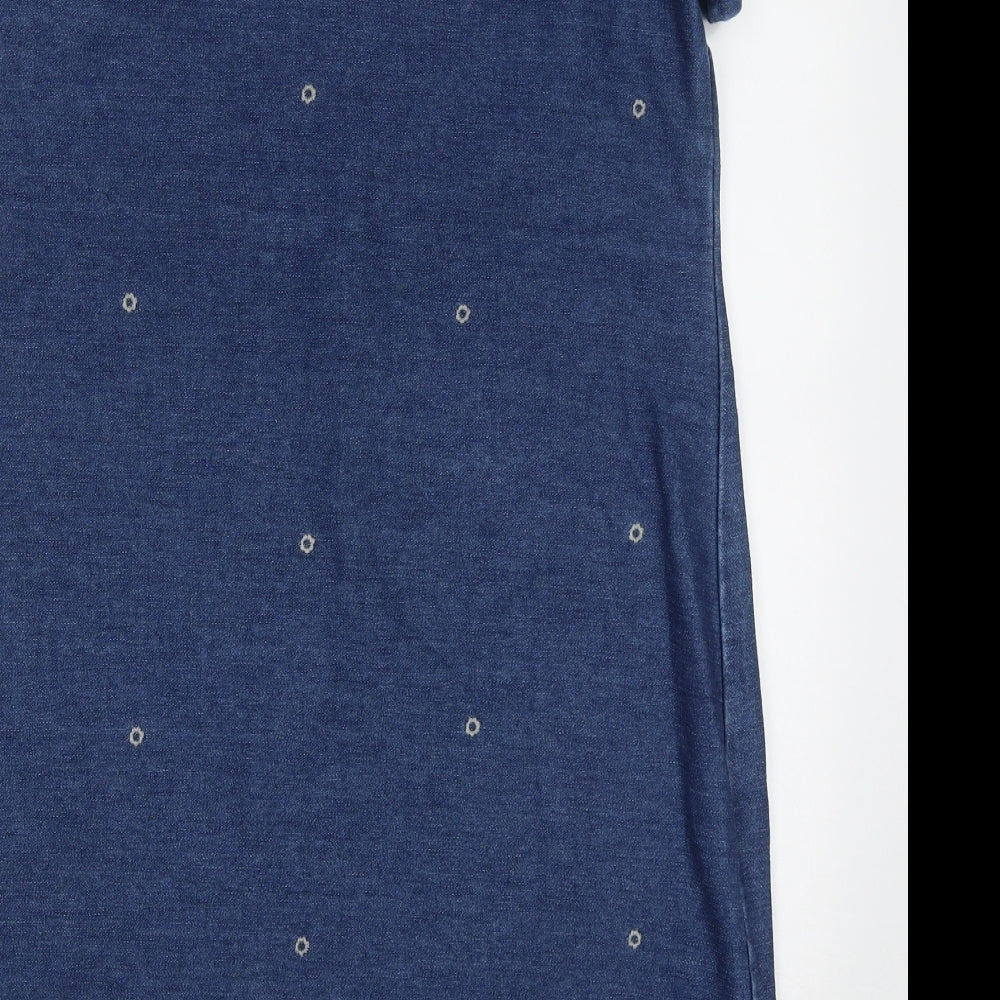 White Stuff Womens Blue Fair Isle Cotton A-Line  Size 16  Crew Neck Pullover