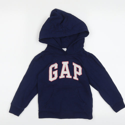Gap Girls Blue  Cotton Pullover Hoodie Size 4 Years  Pullover