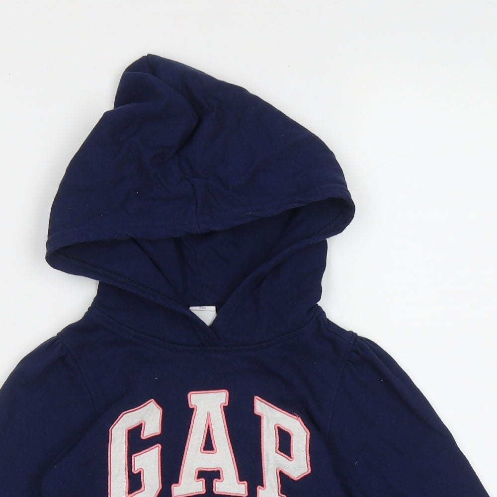 Gap Girls Blue  Cotton Pullover Hoodie Size 4 Years  Pullover