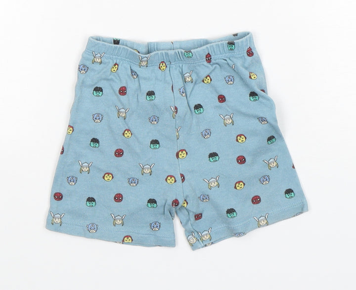 George Boys Green Polka Dot Cotton Sleep Shorts Size 12-18 Months - Avengers