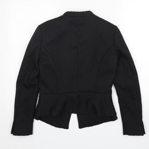H&M Womens Black  Polyester Jacket Blazer Size 8