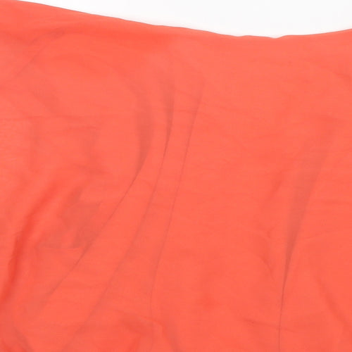 Select Womens Orange  Polyester Basic Blouse Size 12 Round Neck